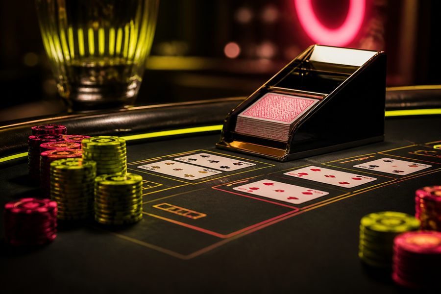 Krupiérka s kartami - baccarat live